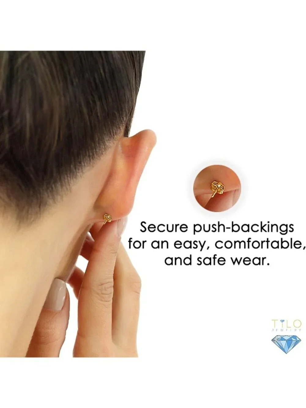 Elegant 14k Yellow Gold Polished Ball Stud Earrings with Secure Butterfly Back